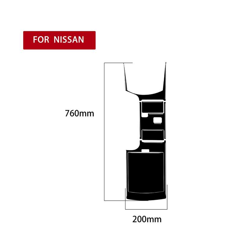For Nissan 350Z 2003-2005 4pcs Car Central System Control Type B Decorative Stickers, Left and Right