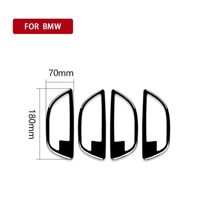 For BMW 5 Series F10 2011-2017 4pcs Car Door Handle Frame Decorative Sticker,Left and Right Drive Un
