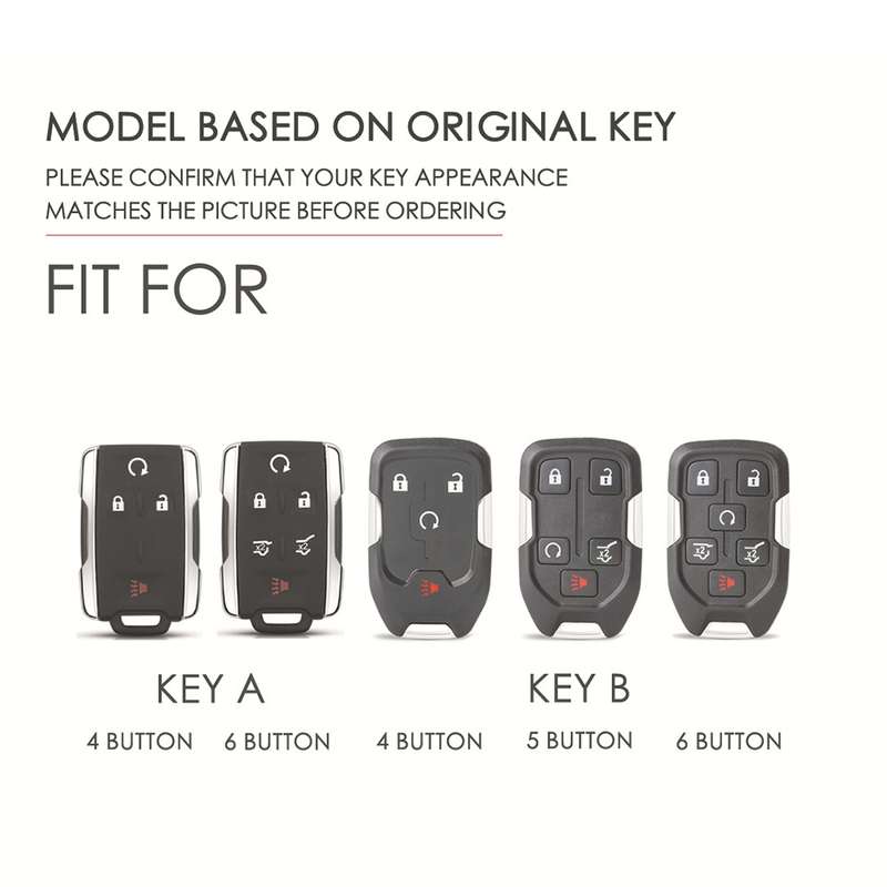 For Chevrolet GMC / Colorad 6-button C160 Car Key Leather Protective Case (Black)
