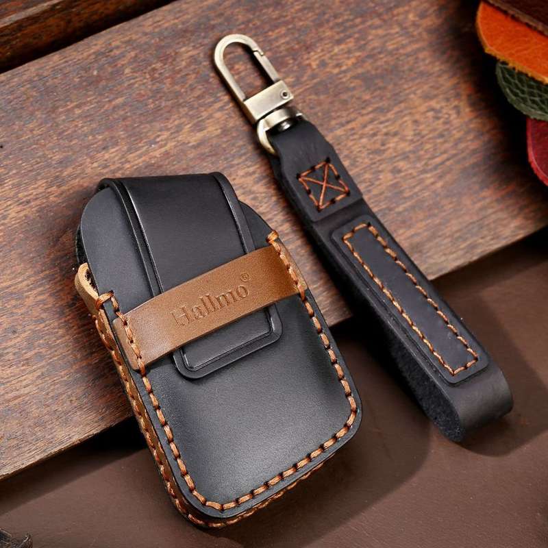 For Cadillac / CT5 / CT6 / XT6 C088 Car Key Leather Protective Case (Black)