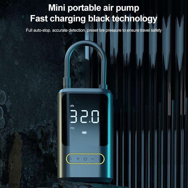 ATJ-8466 Portable Car Tire Air Pump Digital Display Wireless Electric Air Pump, Style: Lithium Batte