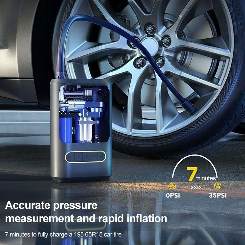 ATJ-8466 Portable Car Tire Air Pump Digital Display Wireless Electric Air Pump, Style: Lithium Batte