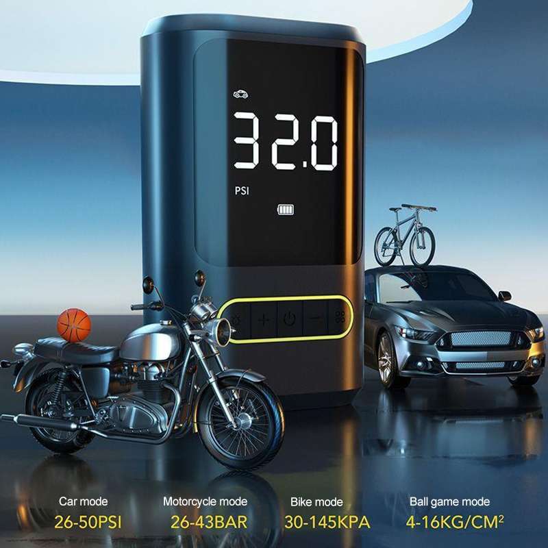ATJ-8466 Portable Car Tire Air Pump Digital Display Wireless Electric Air Pump, Style: Lithium Batte