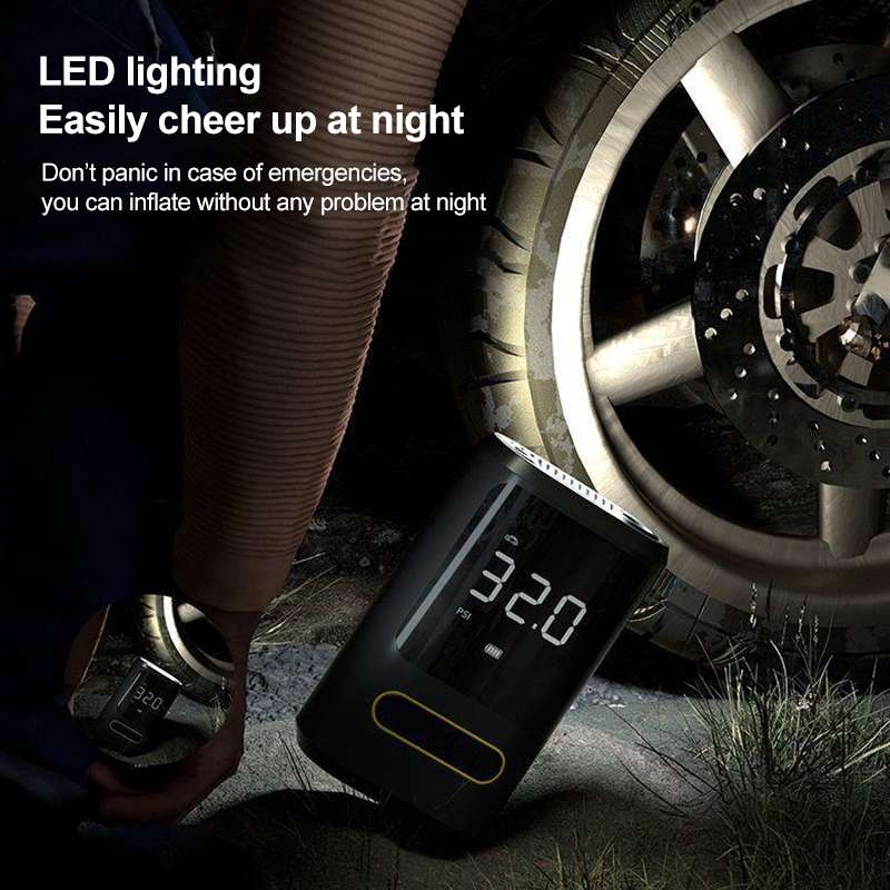 ATJ-8466 Portable Car Tire Air Pump Digital Display Wireless Electric Air Pump, Style: Lithium Batte