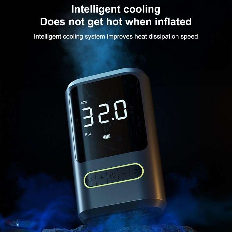 ATJ-8466 Portable Car Tire Air Pump Digital Display Wireless Electric Air Pump, Style: Lithium Batte