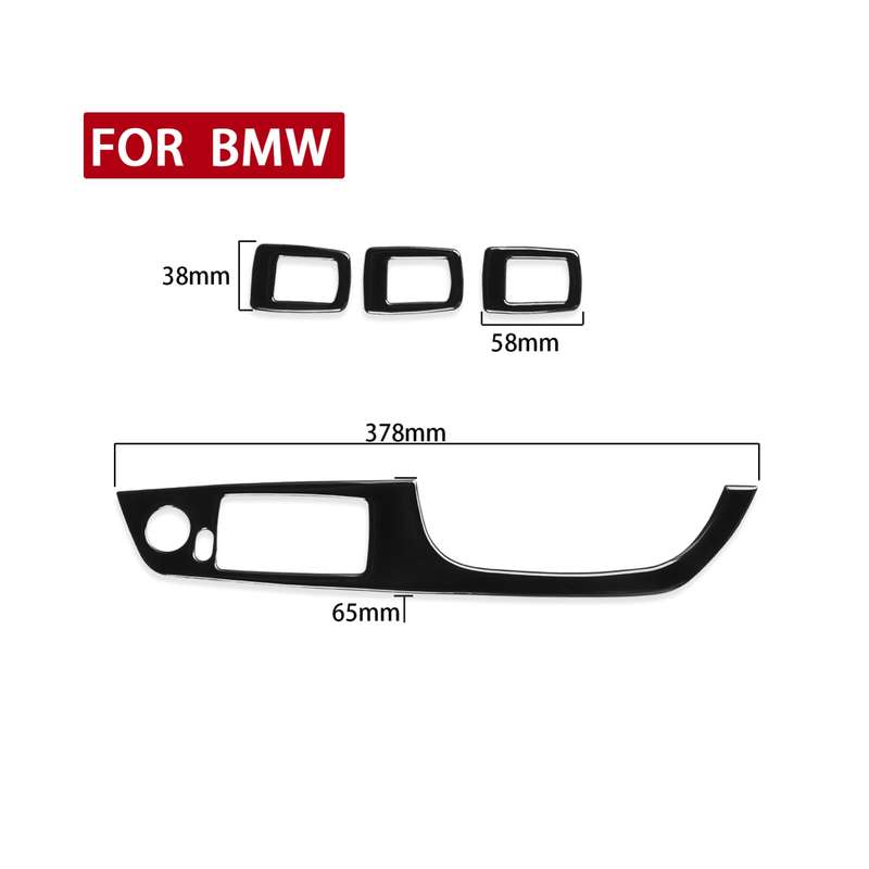 For BMW 3 Series E90/320i/325i 2005-2012 Car Carbon Fiber Right Drive Window Lifting Panel without F