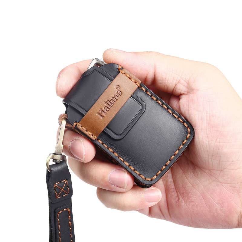For Lexus 4-button Hallmo Car Cowhide Leather Key Protective Cover Key Case(Black)