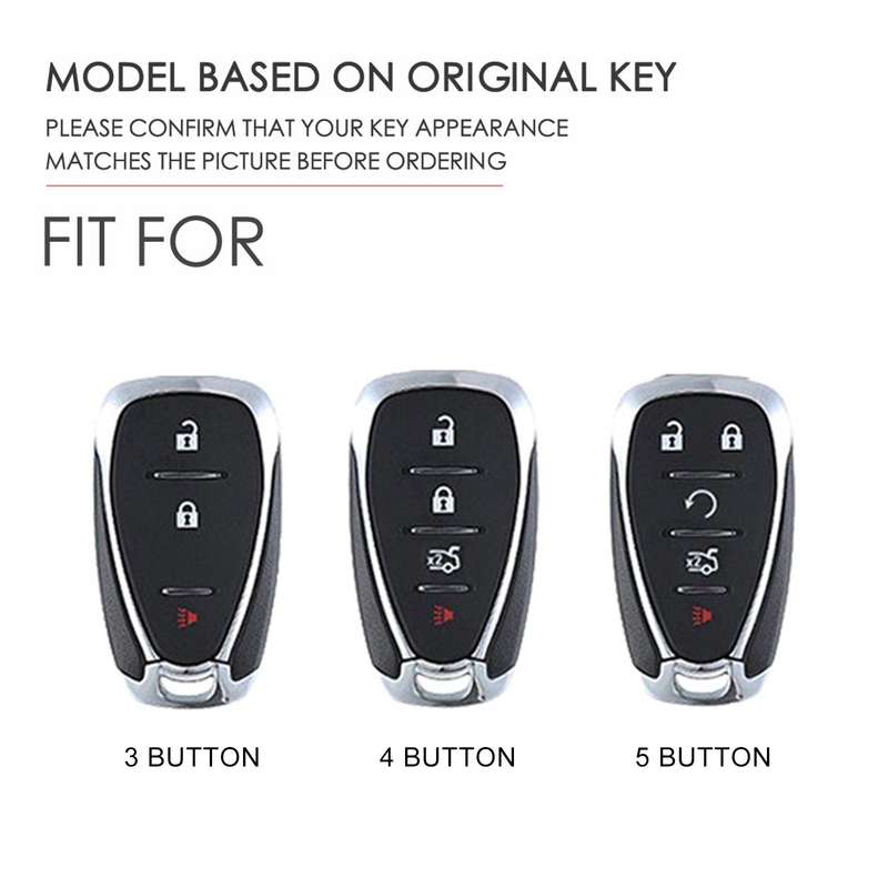 For Chevrolet 5-button Hallmo Car Cowhide Leather Key Protective Cover Key Case(Black)