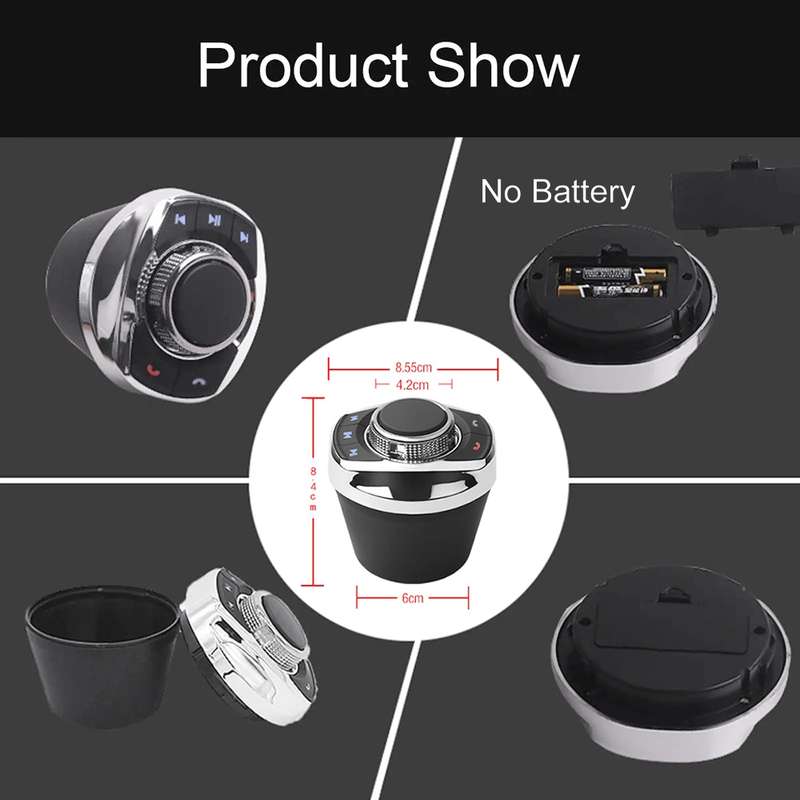 Multifunctional Car Cup Holder Wireless Knob Button Steering Wheel Button Remote Control without Lig