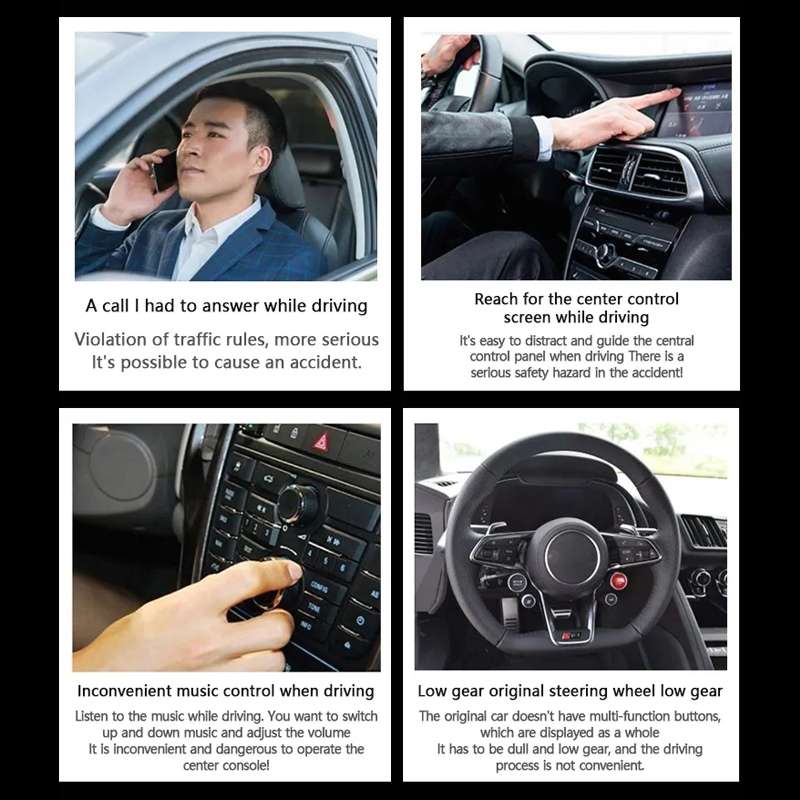 Multifunctional Car Cup Holder Wireless Knob Button Steering Wheel Button Remote Control without Lig