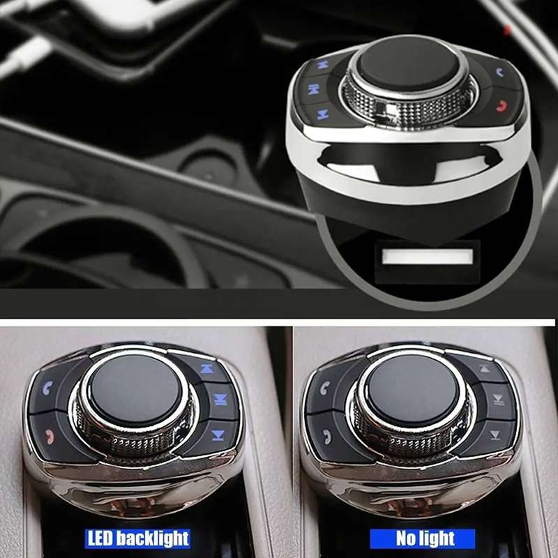 Multifunctional Car Cup Holder Wireless Knob Button Steering Wheel Button Remote Control without Lig