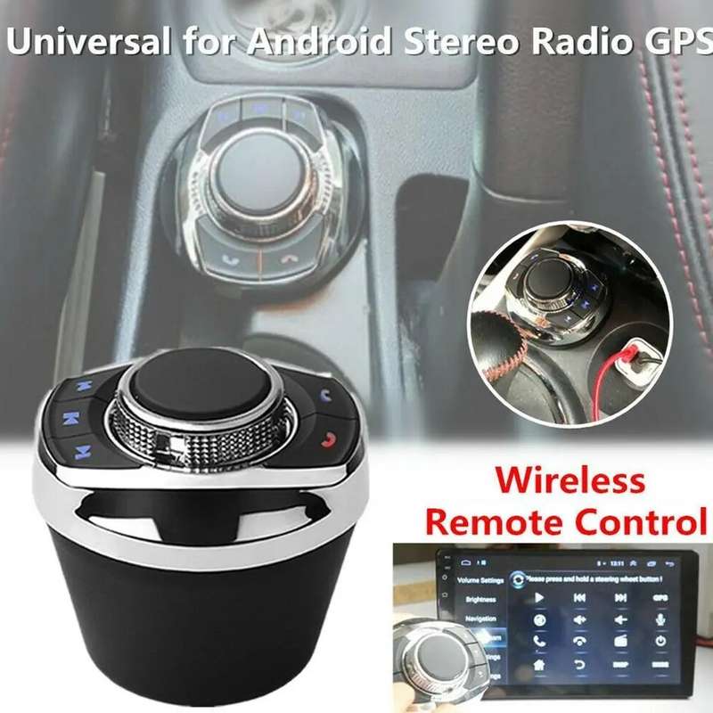 Multifunctional Car Cup Holder Wireless Knob Button Steering Wheel Button Remote Control without Lig