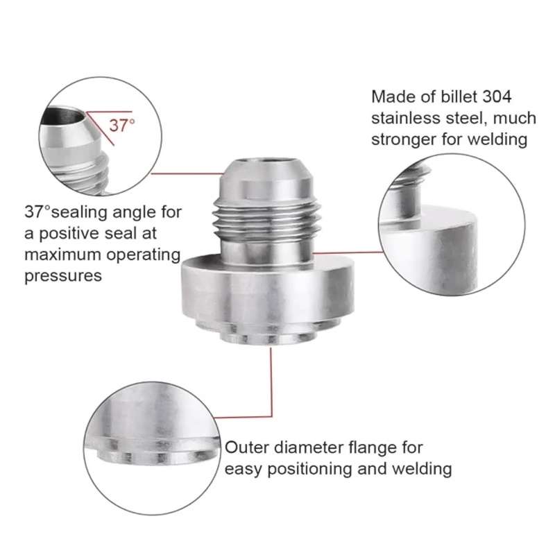 AN4 Car Oil Pipe Joint Breathable Pot Connector