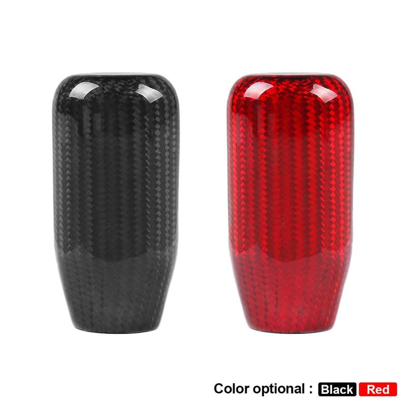 Universal Car Real Carbon Fiber Gear Head (Black)