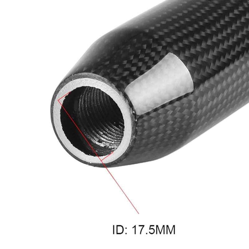 Universal Car Real Carbon Fiber Gear Head (Black)