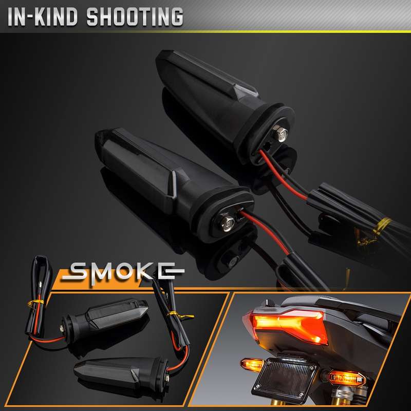 2pcs For Honda RS150 XRE300 CRF300 X-ADV Motorcycles LED Turn Signal Light(Black)