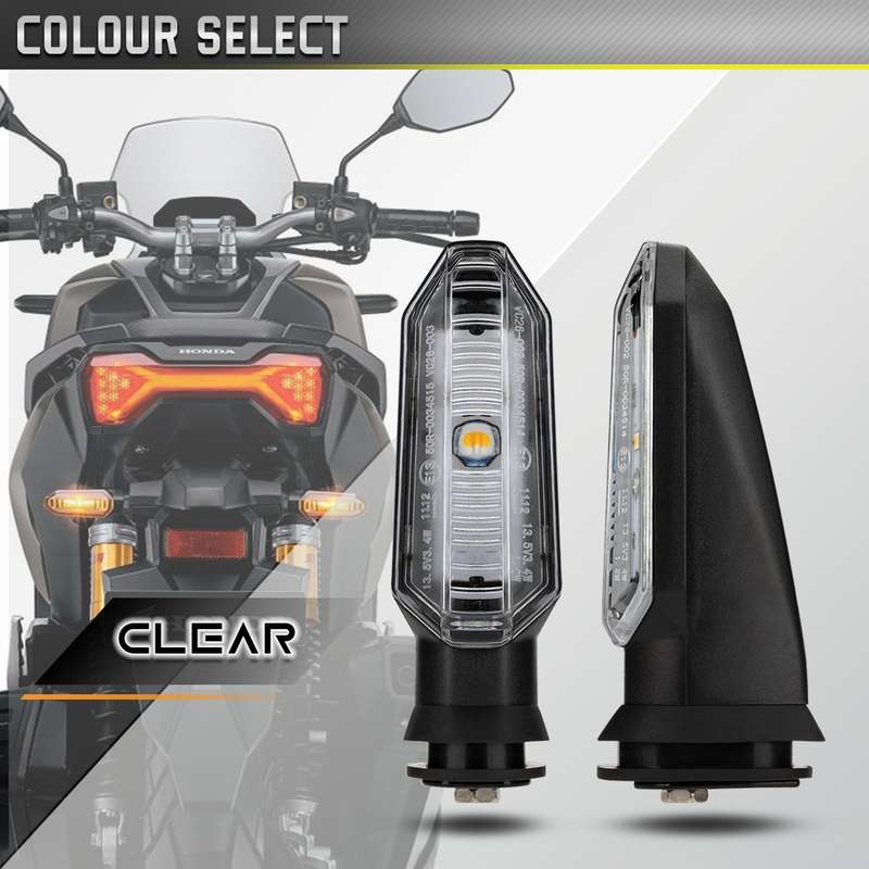 2pcs For Honda RS150 XRE300 CRF300 X-ADV Motorcycles LED Turn Signal Light(Black)