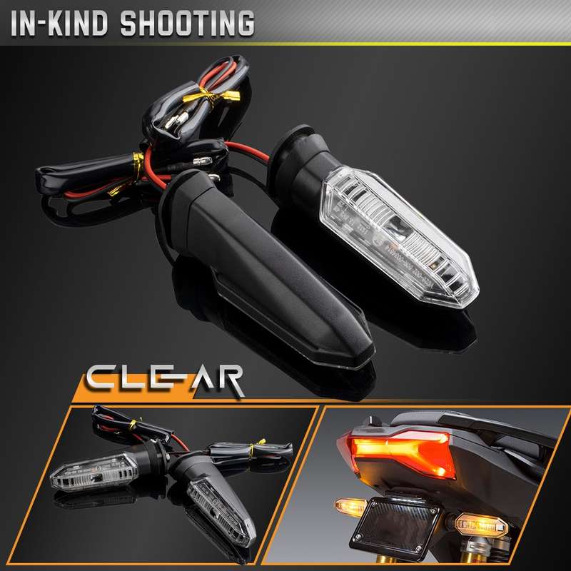 2pcs For Honda RS150 XRE300 CRF300 X-ADV Motorcycles LED Turn Signal Light(Black)