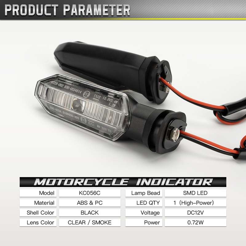 2pcs For Honda RS150 XRE300 CRF300 X-ADV Motorcycles LED Turn Signal Light(Black)