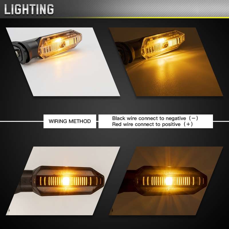 2pcs For Honda RS150 XRE300 CRF300 X-ADV Motorcycles LED Turn Signal Light(Black)
