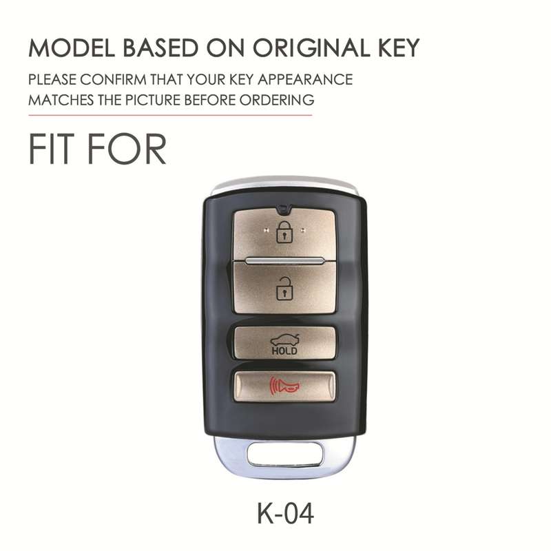 For Kia K4 Hallmo Car Cowhide Leather Key Protective Cover Key Case(Black)