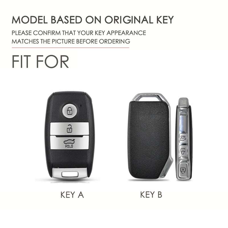 For Kia Sportage R / K5 / K4 / K2 / KX3 Hallmo B Style Car Cowhide Leather Key Protective Cover Key