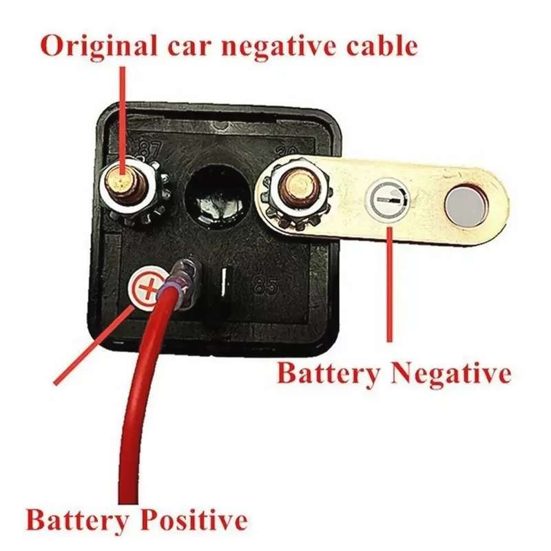 ZL180 12V 200A Car Relay Remote Rireless Battery Isolator with Battery Clip x 2 & Remote Control x 2