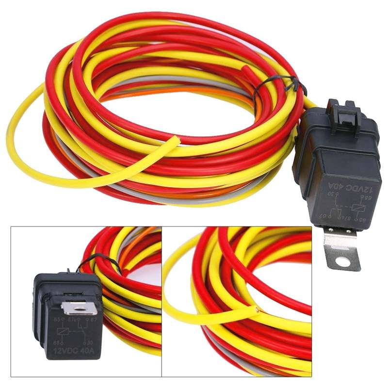 Car 12V 40A 165-185 Degree Electric Cooling Fan Thermostat Temperature Sensor Switch Set