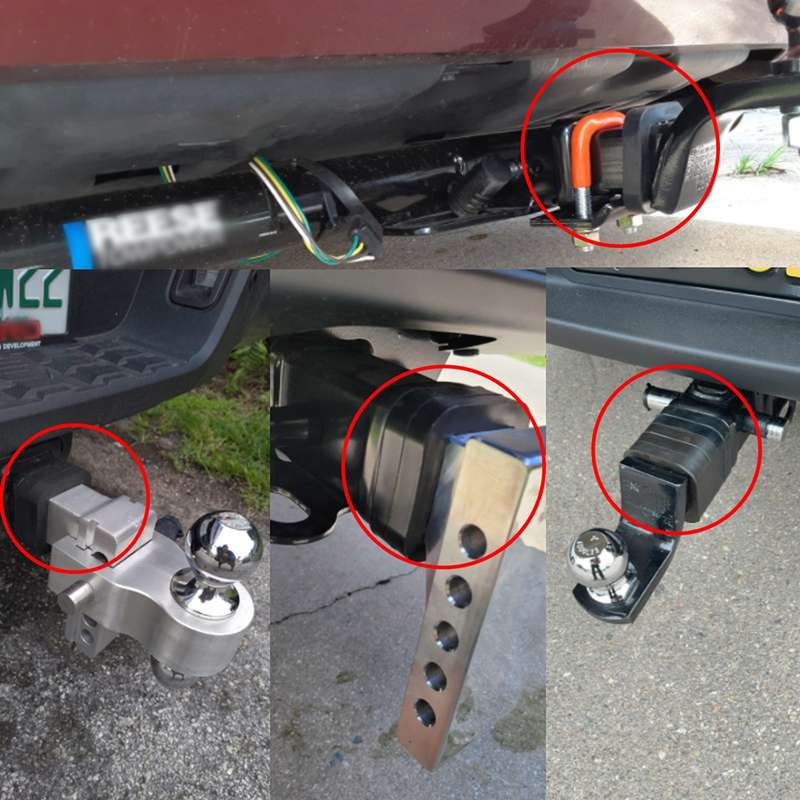 CP-3015 3 in 1 Car 2 inch Trailer Hitch Receiver Silencer Pad