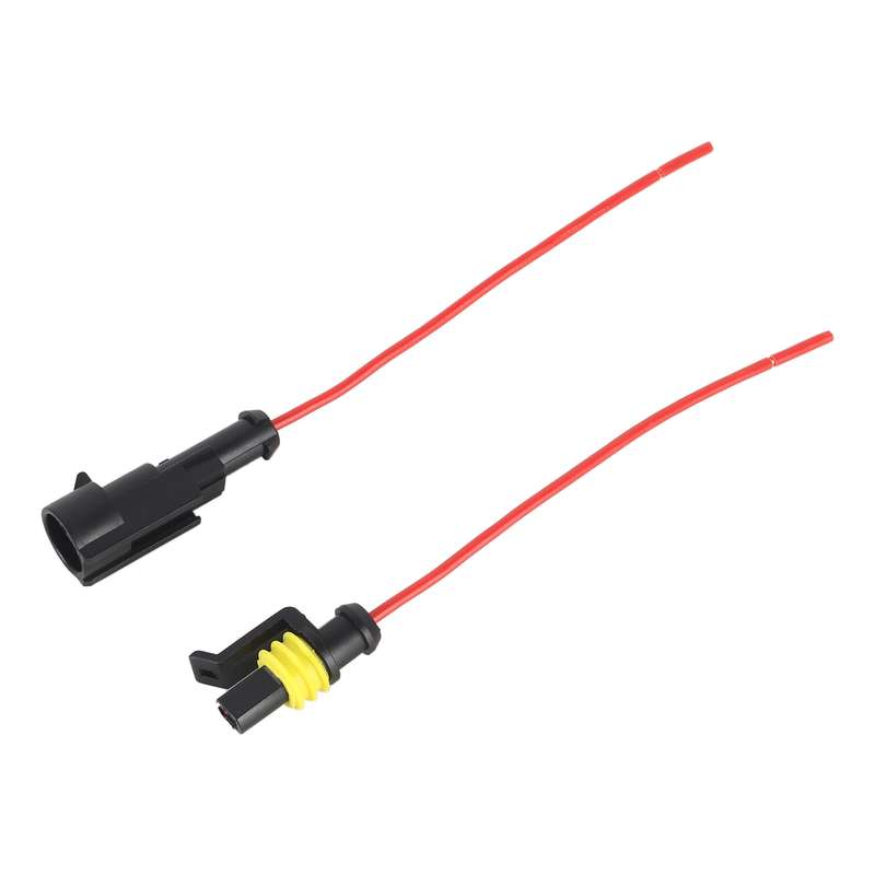 10pcs 1P Car Waterproof Plug Car Connector Plug-In, Length10cm