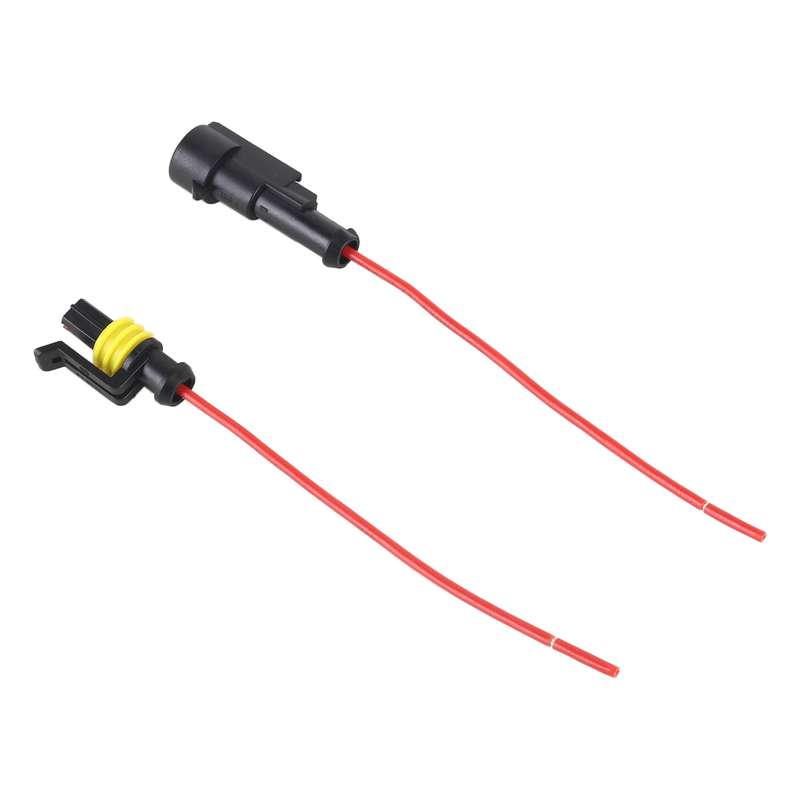 10pcs 1P Car Waterproof Plug Car Connector Plug-In, Length10cm