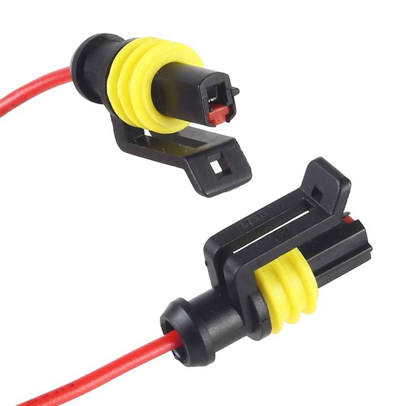 10pcs 1P Car Waterproof Plug Car Connector Plug-In, Length10cm