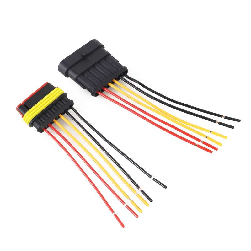 10pcs 6P Car Waterproof Plug Car Connector Plug-In, Length10cm