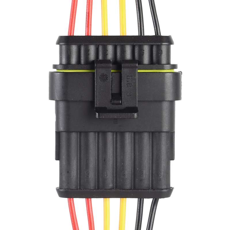 10pcs 6P Car Waterproof Plug Car Connector Plug-In, Length10cm