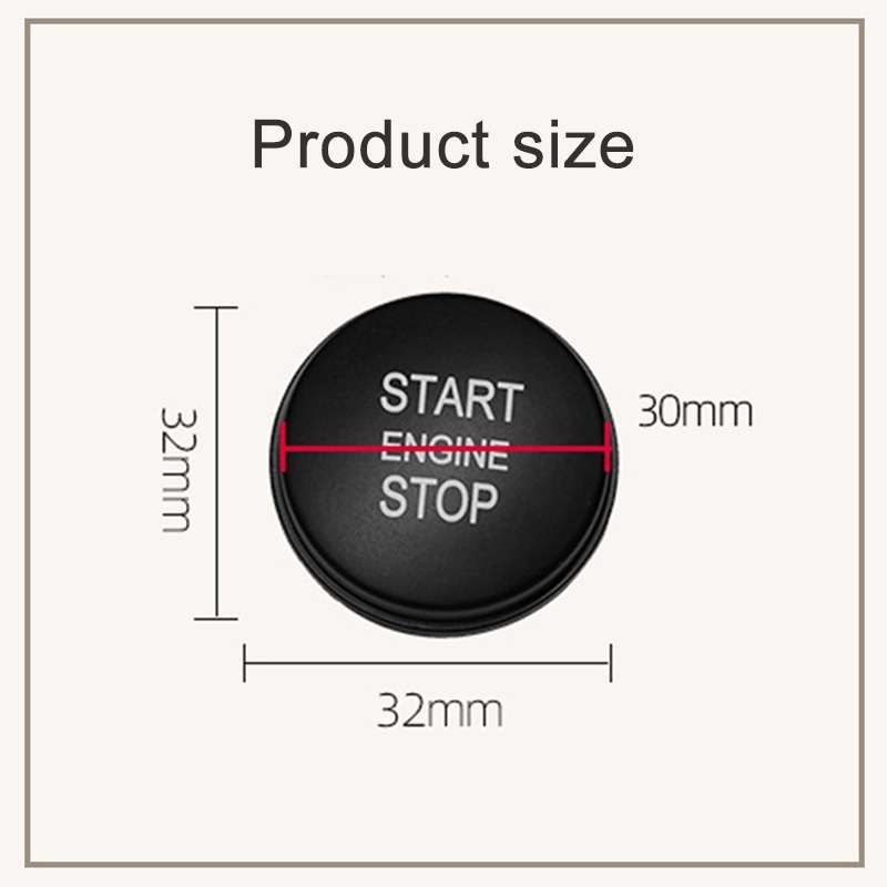 One-key Start Engine Stop Switch Button for Land Rover Range Rover Executive, Left Driving (Black)