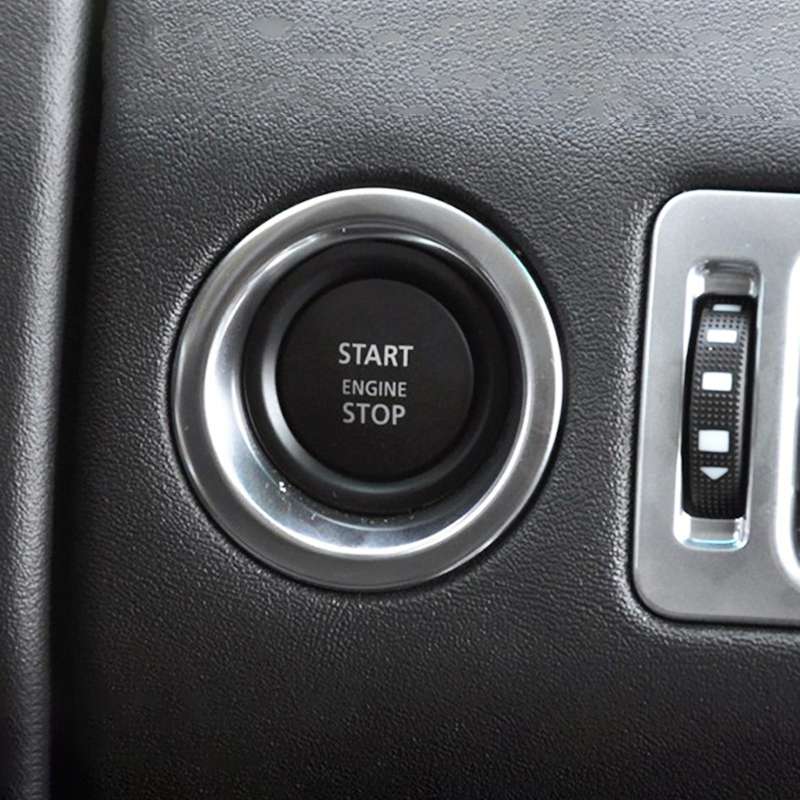 One-key Start Engine Stop Switch Button for Land Rover Range Rover Executive, Left Driving (Black)