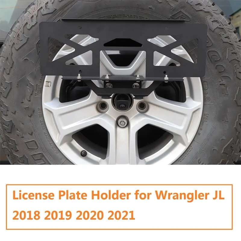 For Jeep Wrangler JL 2018-2019 US Version Car Modified Tire License Plate Frame Mounting Bracket
