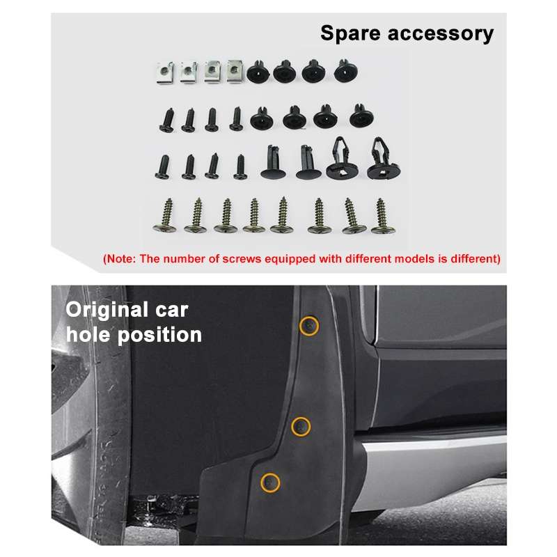 For Suzuki Jimny 2019-2023 4pcs/Set Car Auto Soft Plastic Splash Flaps Fender Guard