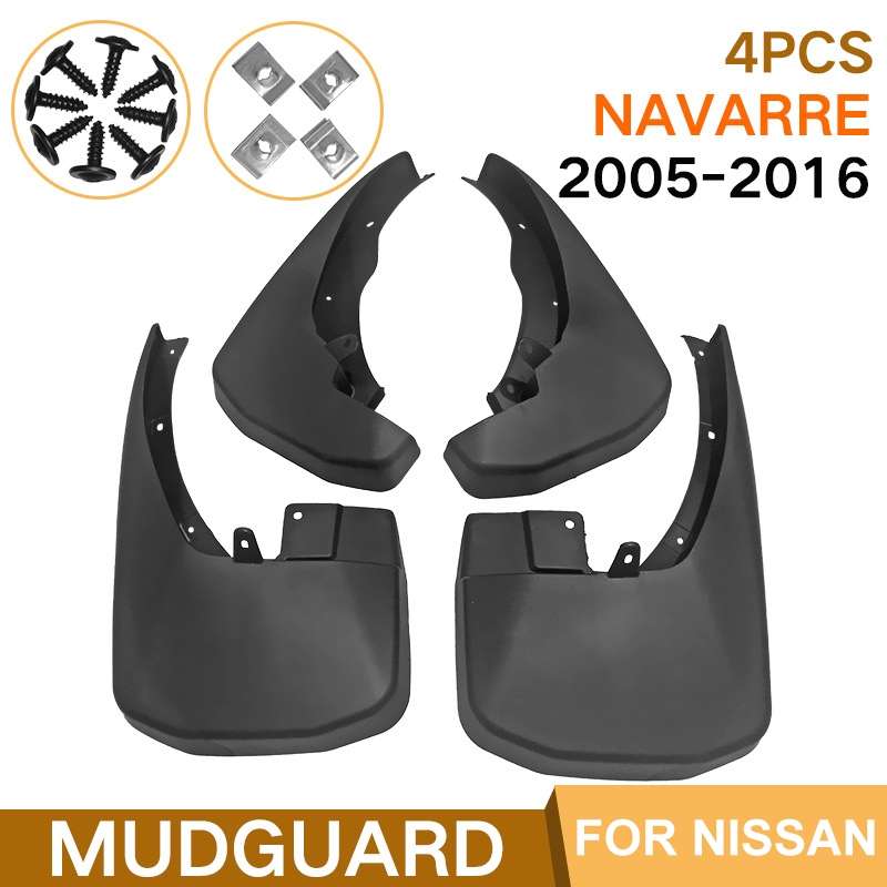For Nissan Frontier Navarre 2015-2016 4pcs/Set Car Auto Soft Plastic Splash Flaps Fender Guard