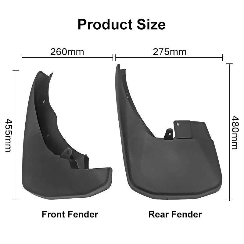 For Nissan Frontier Navarre 2015-2016 4pcs/Set Car Auto Soft Plastic Splash Flaps Fender Guard