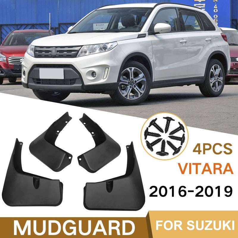For Suzuki VITARA 2016-2019 4pcs/Set Car Auto Soft Plastic Splash Flaps Fender Guard
