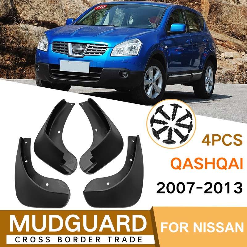 For Nissan Qashqai J10 2007-2013 4pcs/Set Car Auto Soft Plastic Splash Flaps Fender Guard