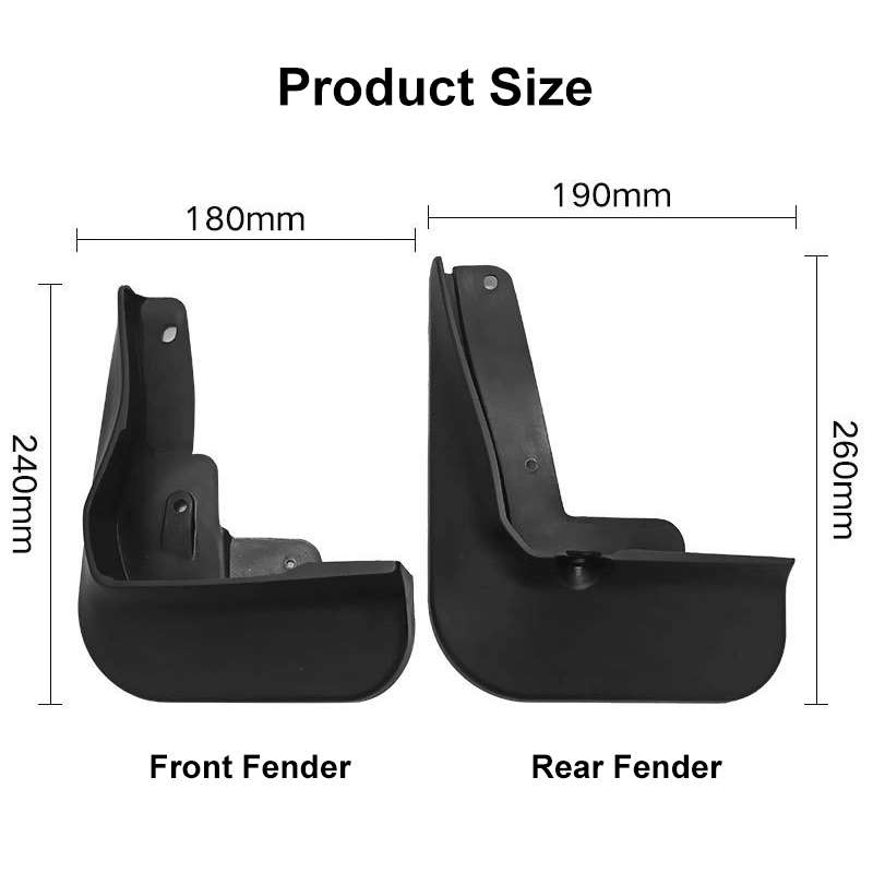 For Toyota Camry 2018-2021 4pcs/Set Car Auto Soft Plastic Splash Flaps Fender Guard