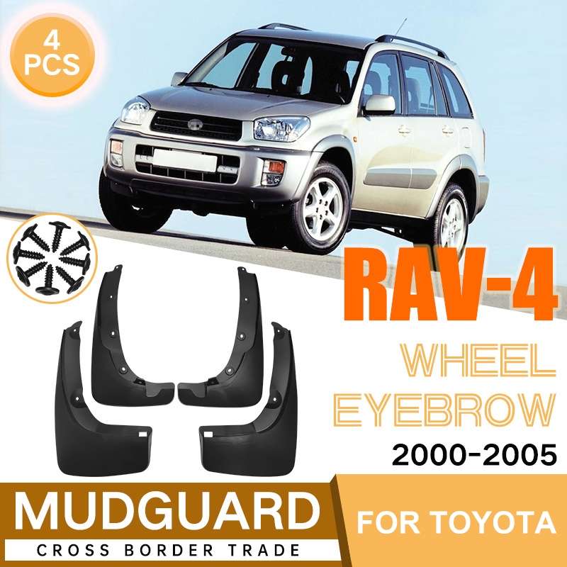 For Toyota RAV4 Wheel Eyebrow 2000-2005 4pcs/Set Car Auto Soft Plastic Splash Flaps Fender Guard