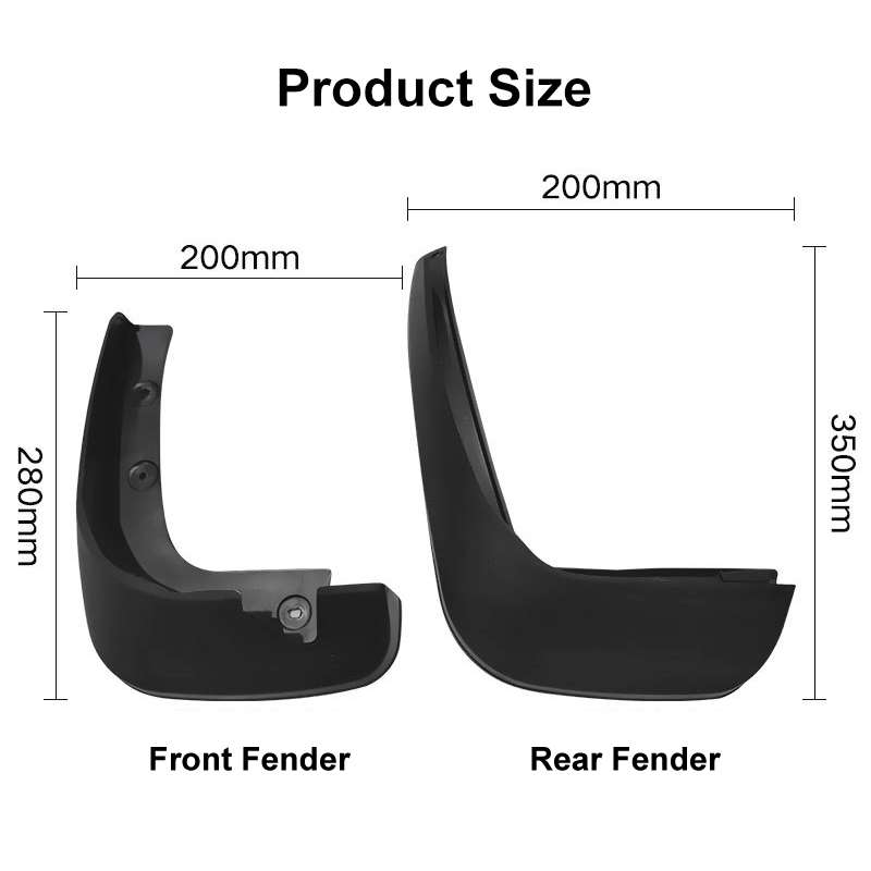 For Honda Fit Jazz 2011-2013 4pcs/Set Car Auto Soft Plastic Splash Flaps Fender Guard