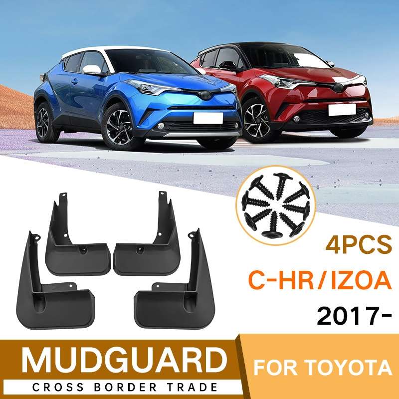For Toyota IZOA C-HR 2017-2023 4pcs/Set Car Auto Soft Plastic Splash Flaps Fender Guard