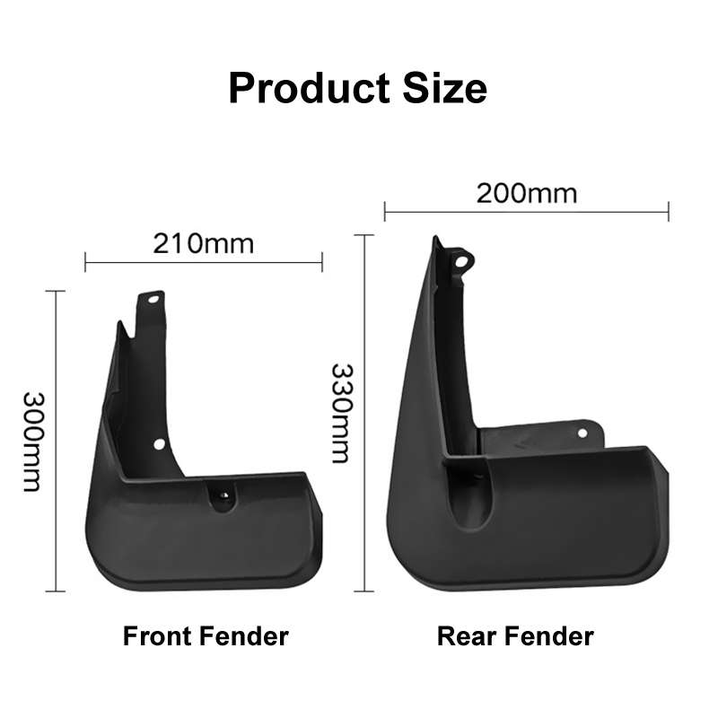 For Toyota IZOA C-HR 2017-2023 4pcs/Set Car Auto Soft Plastic Splash Flaps Fender Guard