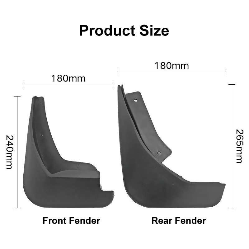 For Ford Fiesta 4pcs/Set Car Auto Soft Plastic Splash Flaps Fender Guard