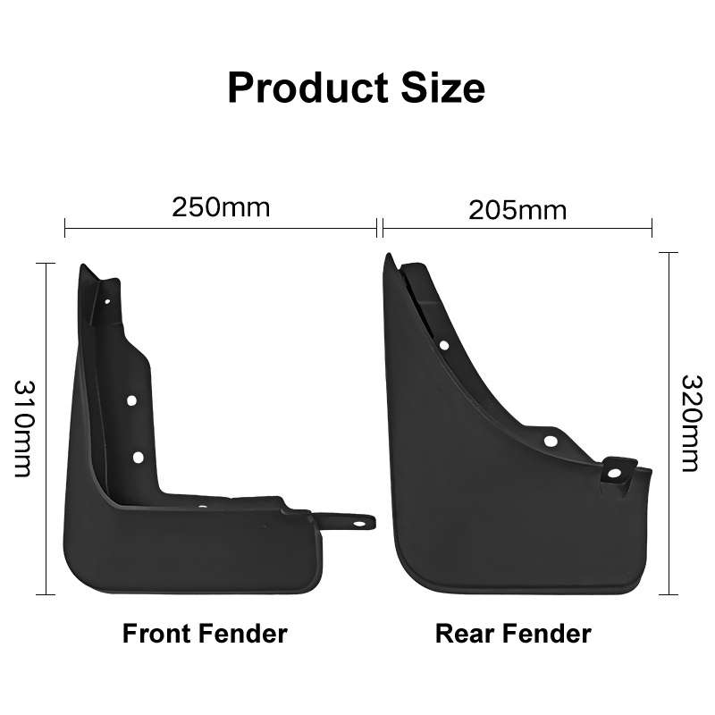 For Mercedes-Benz GLB 2020-2023 4pcs/Set Car Auto Soft Plastic Splash Flaps Fender Guard