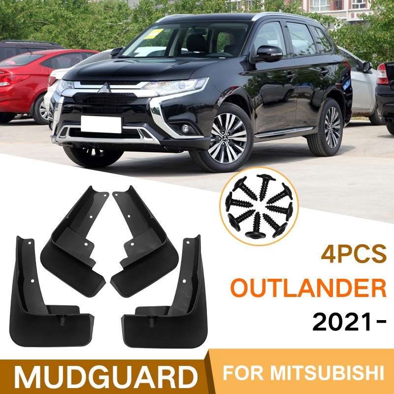 For Mitsubishi Outlander 2021 4pcs/Set Car Auto Soft Plastic Splash Flaps Fender Guard